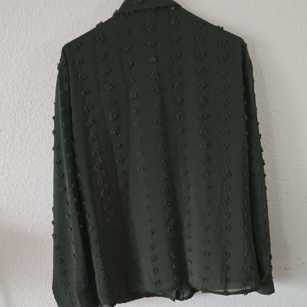Dark Green Textured Shirt - Picture 3 of 5